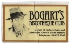 George Michael Signed 1981 Membership Card to the London Disco Bogart's, Then Frequented by the Young Superstar
